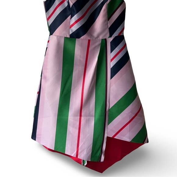 NWT Ted Baker | Bay of Honor Asymmetric Dress Striped | Size 0 - Picture 11 of 16